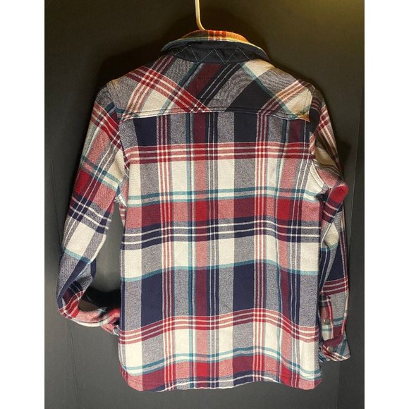 Orvis Womens S Plaid Flannel Lined Tartan Plaid Shirt Jacket Snap Western - Picture 5 of 8